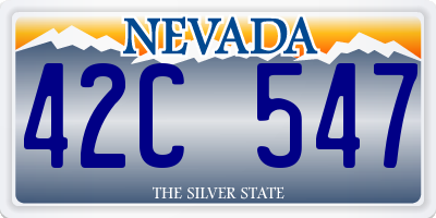 NV license plate 42C547