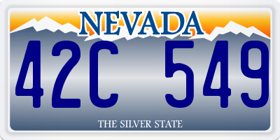 NV license plate 42C549