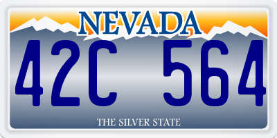 NV license plate 42C564