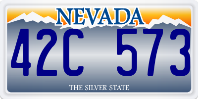 NV license plate 42C573
