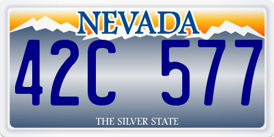 NV license plate 42C577