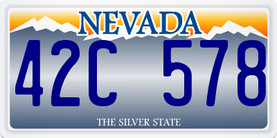 NV license plate 42C578