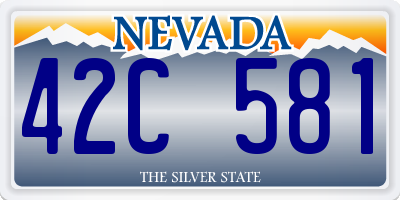 NV license plate 42C581
