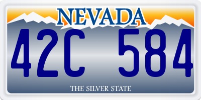 NV license plate 42C584