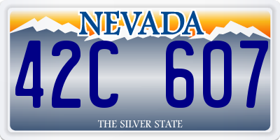 NV license plate 42C607