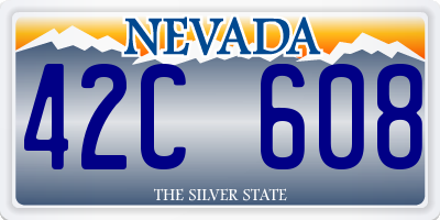 NV license plate 42C608