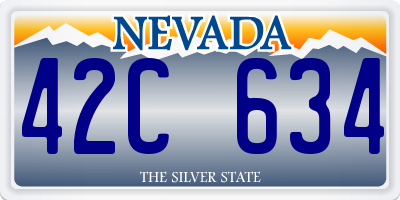 NV license plate 42C634