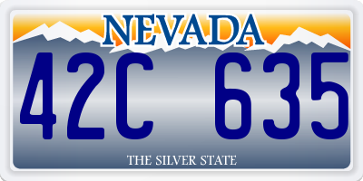 NV license plate 42C635