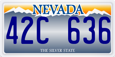 NV license plate 42C636