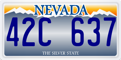 NV license plate 42C637