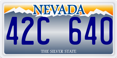 NV license plate 42C640