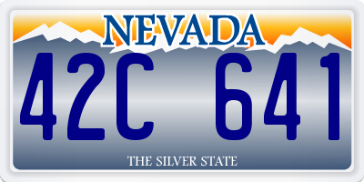NV license plate 42C641