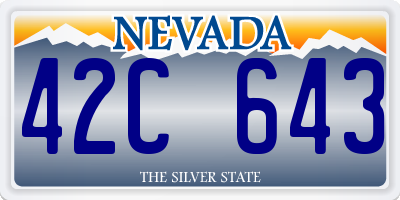 NV license plate 42C643