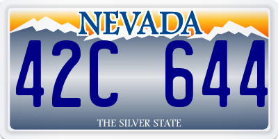 NV license plate 42C644