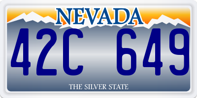 NV license plate 42C649