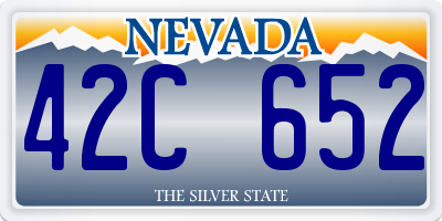 NV license plate 42C652