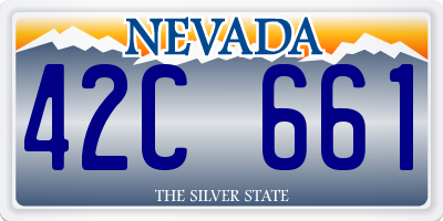 NV license plate 42C661
