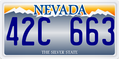 NV license plate 42C663