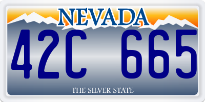 NV license plate 42C665