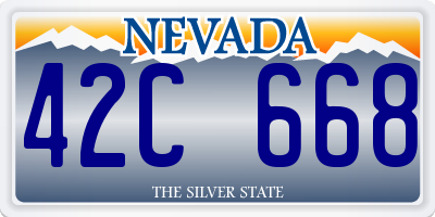 NV license plate 42C668