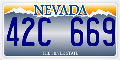 NV license plate 42C669