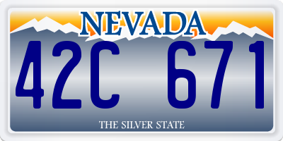 NV license plate 42C671