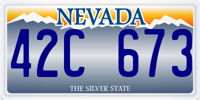 NV license plate 42C673