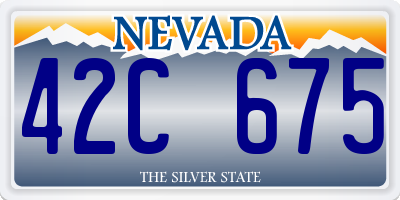 NV license plate 42C675