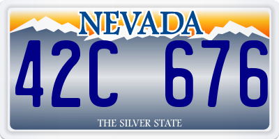 NV license plate 42C676
