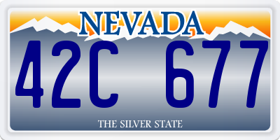 NV license plate 42C677