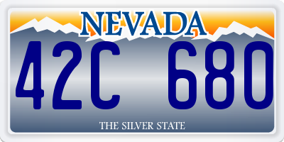 NV license plate 42C680