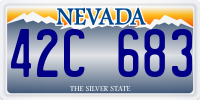 NV license plate 42C683