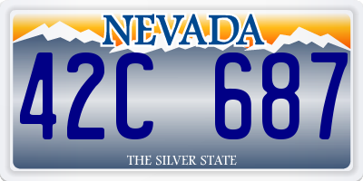 NV license plate 42C687