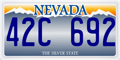 NV license plate 42C692