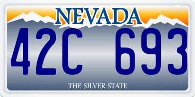 NV license plate 42C693