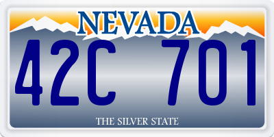 NV license plate 42C701