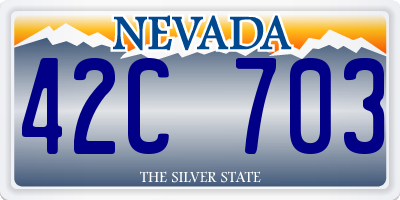 NV license plate 42C703