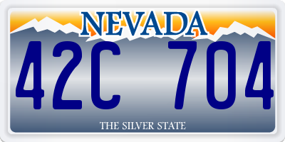NV license plate 42C704