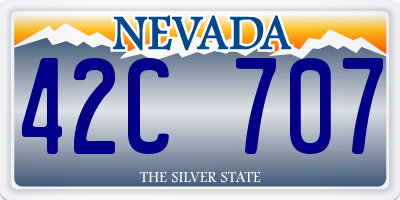 NV license plate 42C707