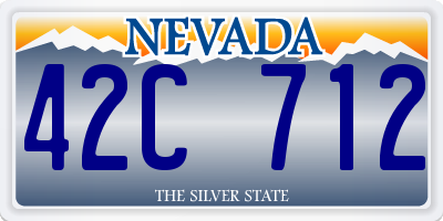 NV license plate 42C712