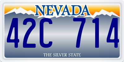 NV license plate 42C714