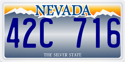 NV license plate 42C716