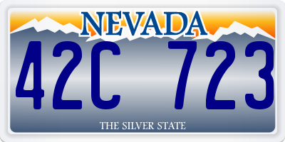 NV license plate 42C723
