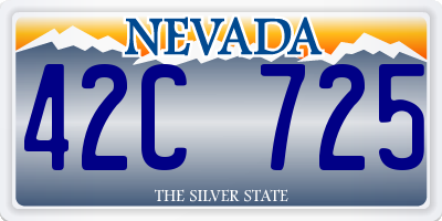 NV license plate 42C725