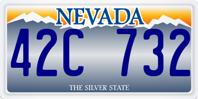 NV license plate 42C732