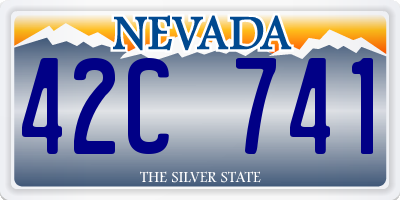 NV license plate 42C741