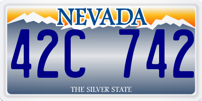 NV license plate 42C742