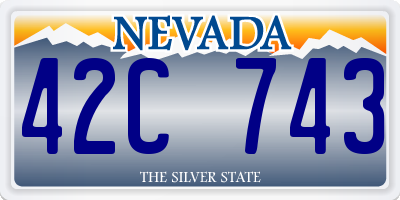NV license plate 42C743