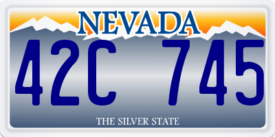 NV license plate 42C745