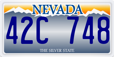 NV license plate 42C748